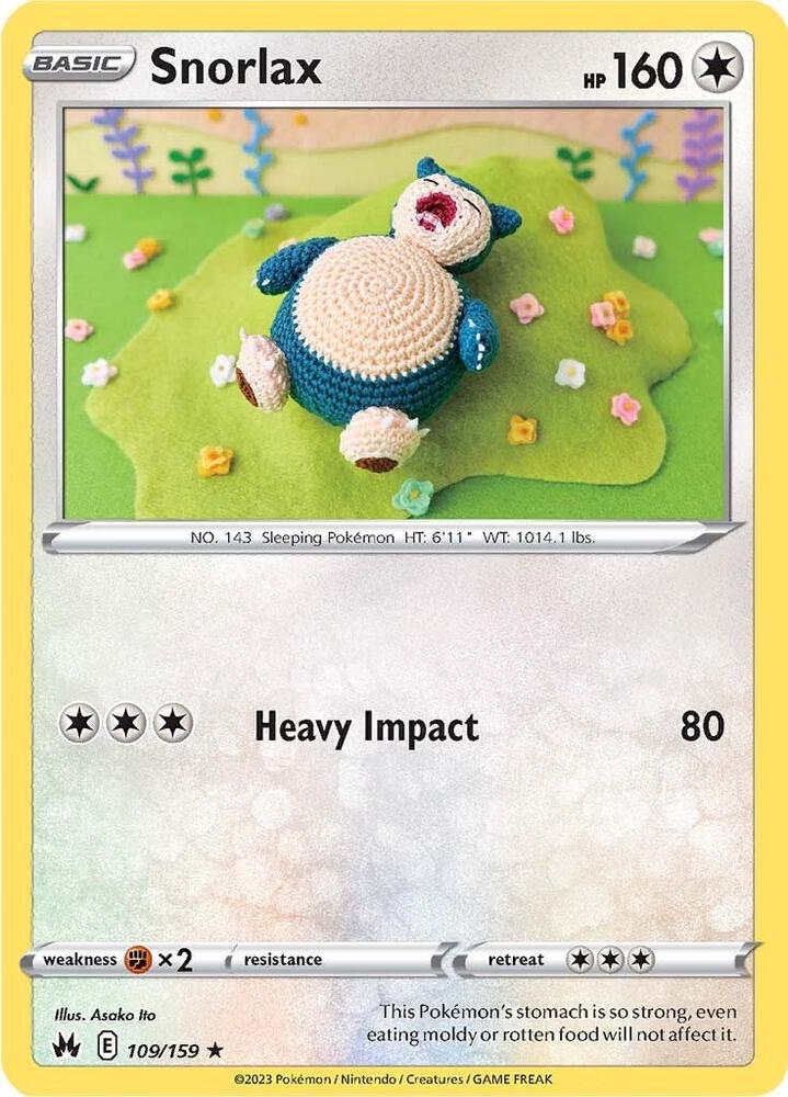 Pokémon: Snorlax (Rev Foil.) - 109/159 - SWSH: Crown Zenith - VGMX