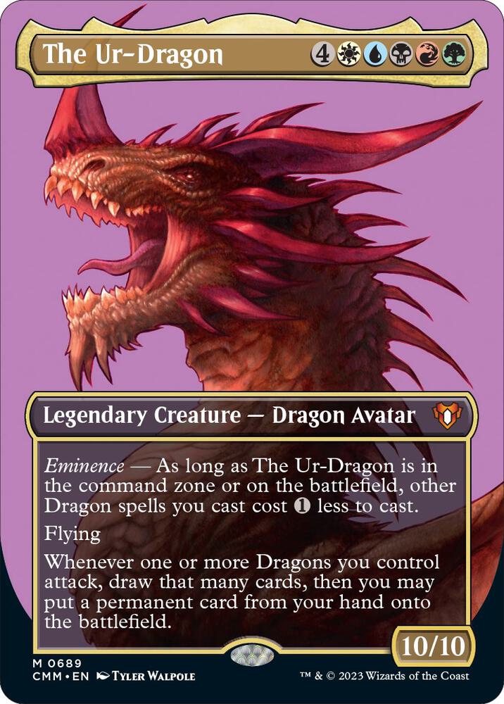 The Ur-Dragon (Borderless) - Commander Masters (CMM)