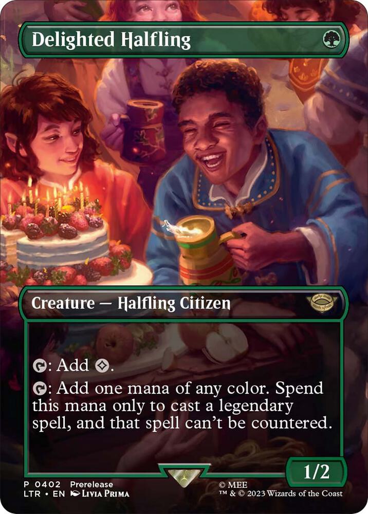 Magic: The Gathering: Delighted Halfling (Borderless) - Universes Beyond: The Lord of the Rings: Tales of Middle-earth - VGMX