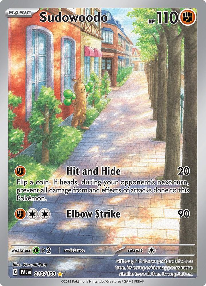 Pokemon: Sudowoodo - 219/193 - SV02: Paldea Evolved - VGMX