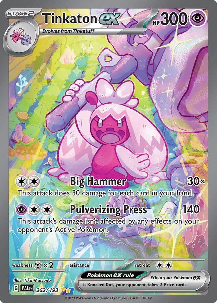 Pokémon: Tinkaton ex - 262/193 - SV02: Paldea Evolved - VGMX