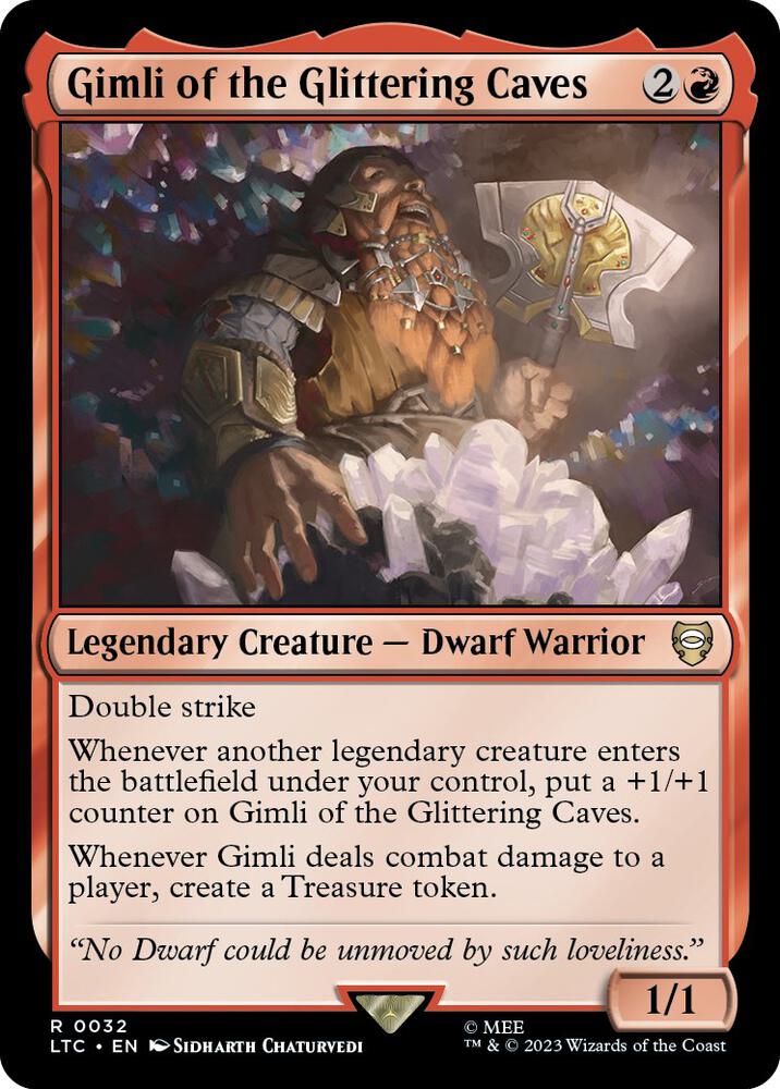 Magic: The Gathering: Gimli of the Glittering Caves - Commander: The Lord of the Rings: Tales of Middle-earth