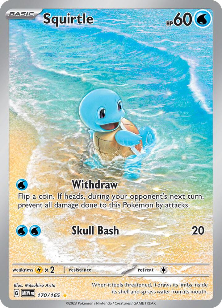 Pkemon: Squirtle - 170/165 - SV: Scarlet & Violet 151 - VGMX