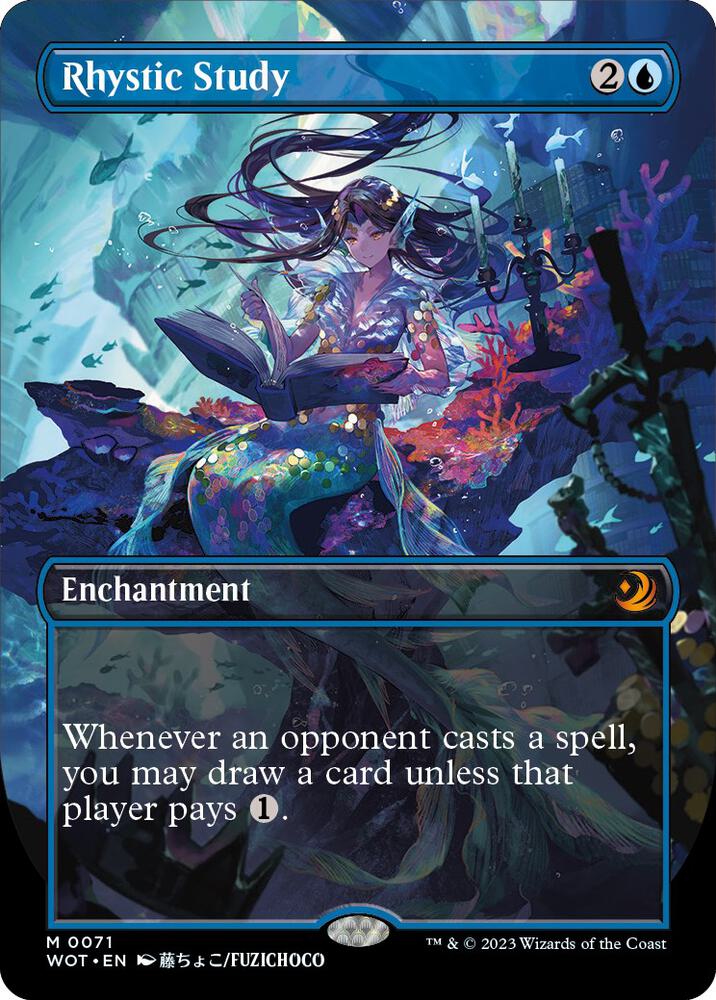 Rhystic Study (Anime Borderless) - Wilds of Eldraine: Enchanting Tales - VGMX