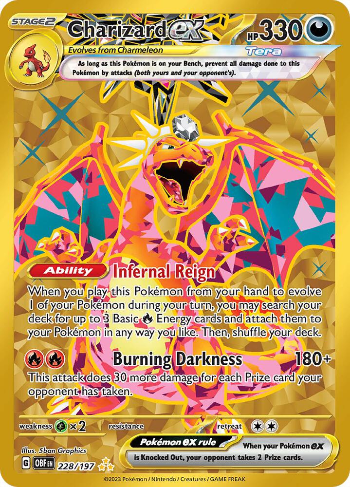 Pokemon: Charizard ex - 228/197 - SV03: Obsidian Flames - VGMX