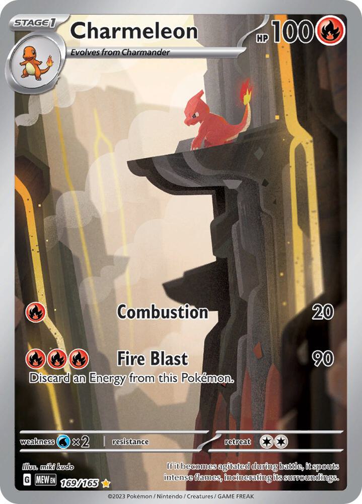 Pokemon: Charmeleon 169/165 - Scarlet & Violet 151 - VGMX