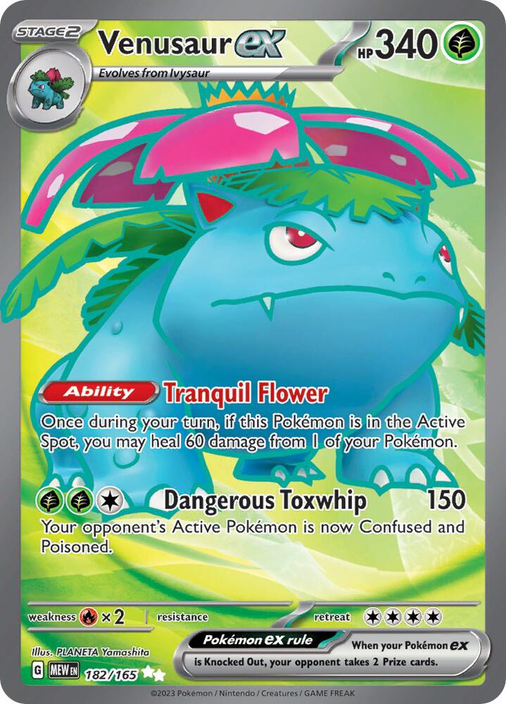 Pokémon: Venusaur ex 182/165 - Scarlet & Violet 151 - VGMX