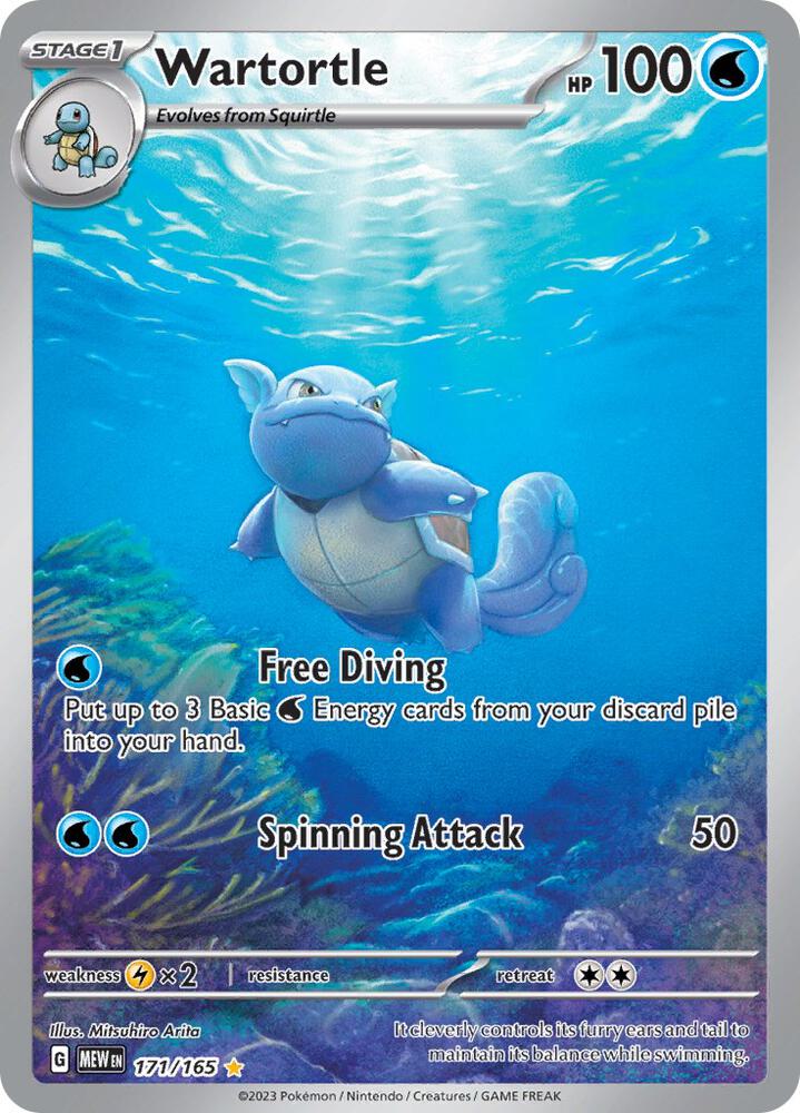 Pokemon: Wartortle 171/165 - Scarlet & Violet 151 - VGMX