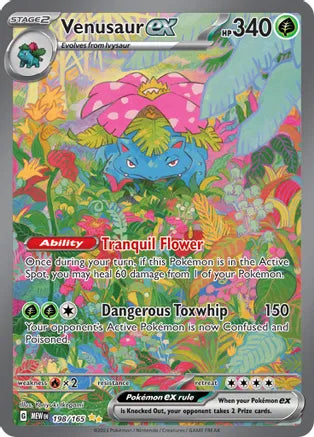 Venusaur ex - 198/165 - SV: Scarlet & Violet 151 (MEW) - Used