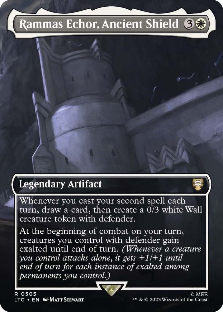 Magic: The Gathering: Rammas Echor, Ancient Shield (Borderless) - Commander: The Lord of the Rings: Tales of Middle-Earth - VGMX