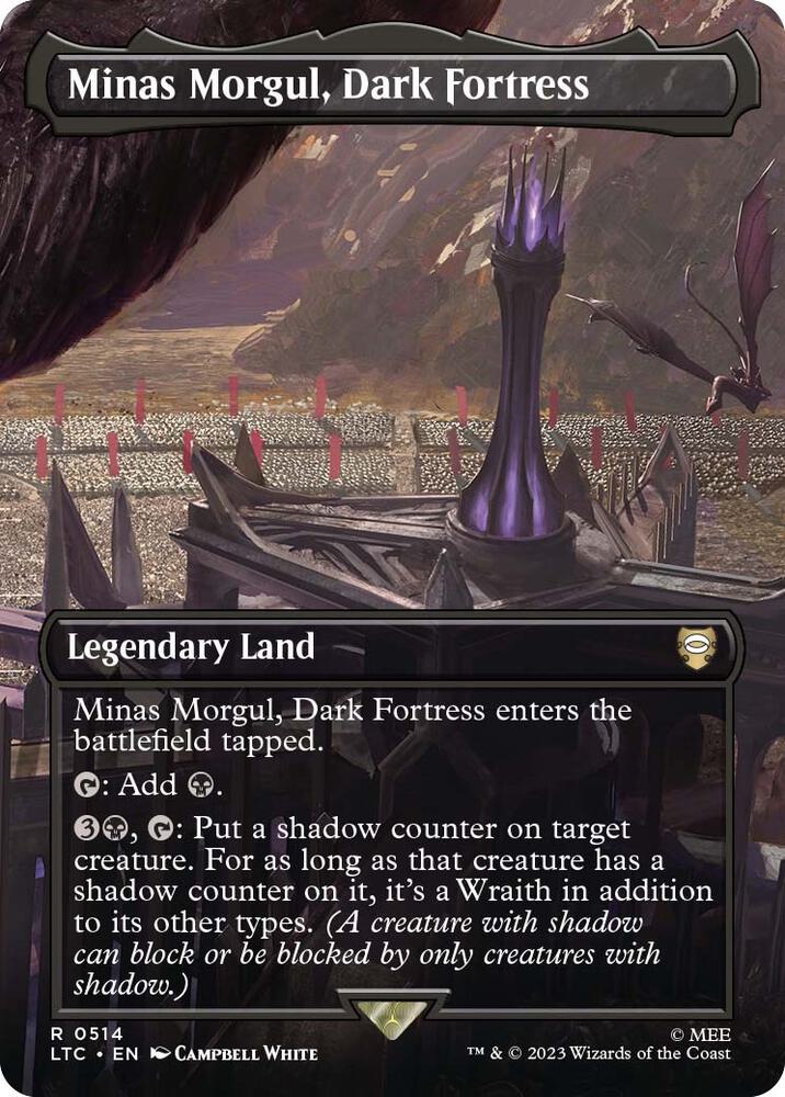 Magic: The Gathering: Magic: The Gathering: Minas Morgul, Dark Fortress (Borderless) - Commander: The Lord of the Rings: Tales of Middle-earth - VGMX