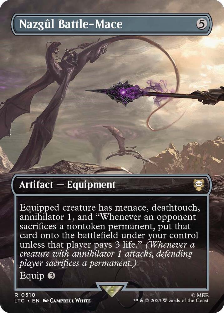 Magic: The Gathering: Nazgul Battle-Mace (Borderless) - Commander: The Lord of the Rings: Tales of Middle-earth - VGMX