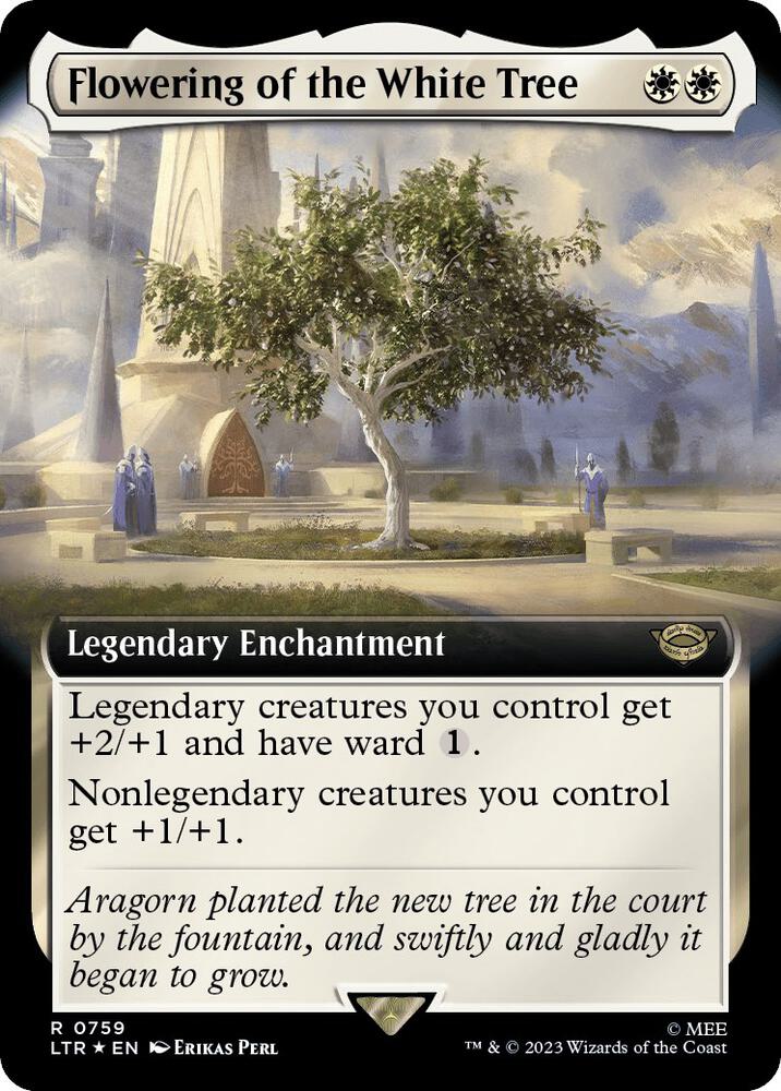 Magic: The Gathering: Flowering of the White Tree (Extended Art) (Surge Foil) - Universes Beyond: The Lord of the Rings: Tales of Middle Earth - VGMX