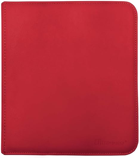 Ultra Pro E-15743 Ultra Pro-12 Pocket Zippered Pro Binder-Red