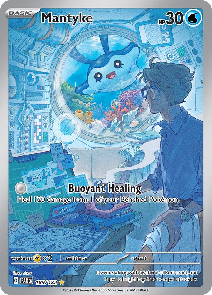 Pokemon: Mantyke - 189/182 - Paradox Rift - VGMX