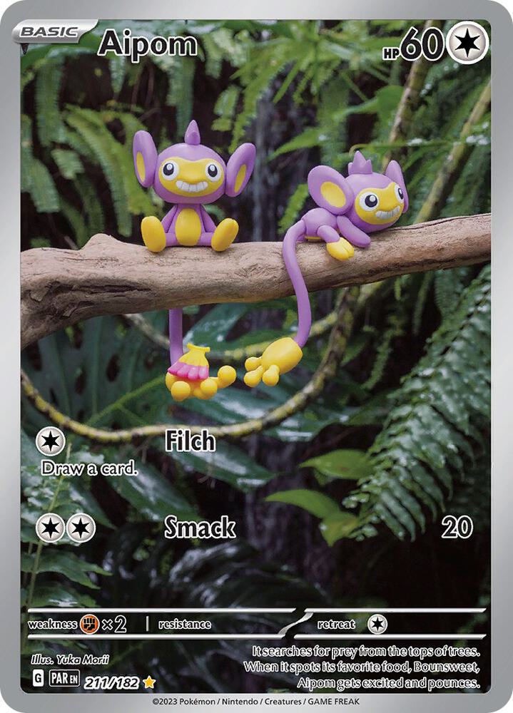 Pokémon: Aipom - 211/182 - SV04: Paradox Rift - VGMX