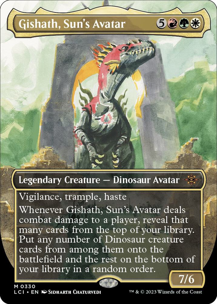 Magic: The Gathering: Gishath, Sun's Avatar (Borderless) - The Lost Caverns of Ixalan - VGMX