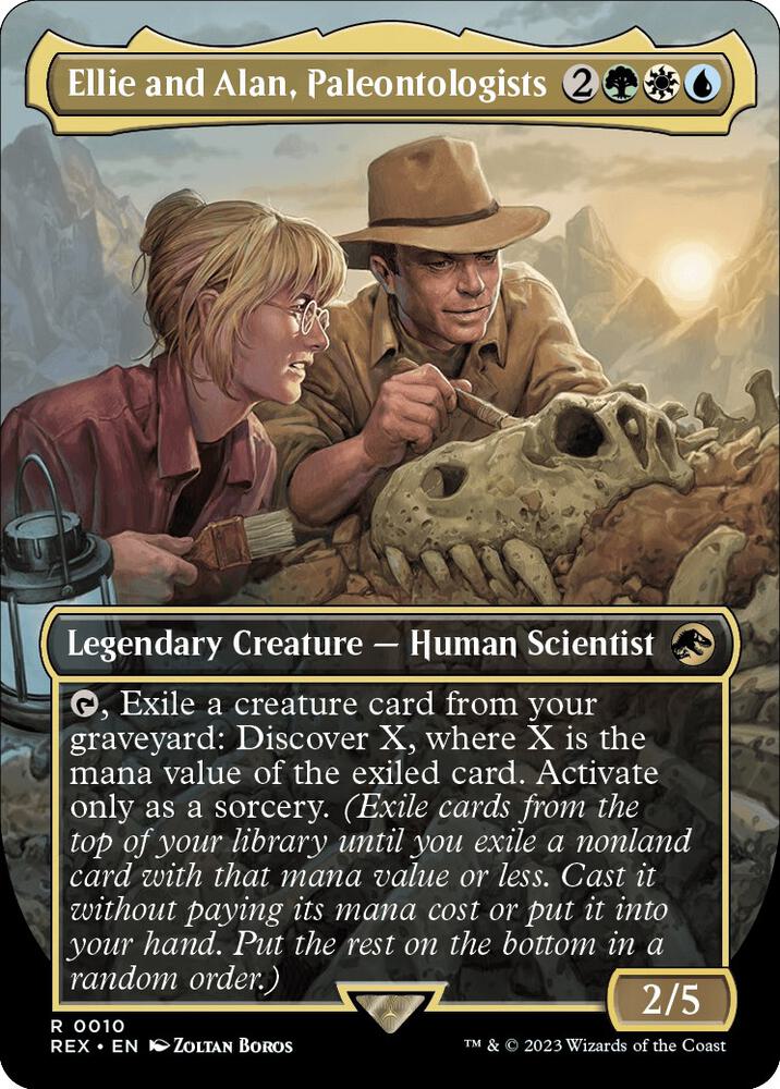 Magic: The Gathering: Ellie and Alan, Paleontologists (Borderless) - Universes Beyond: Jurassic World Collection - VGMX