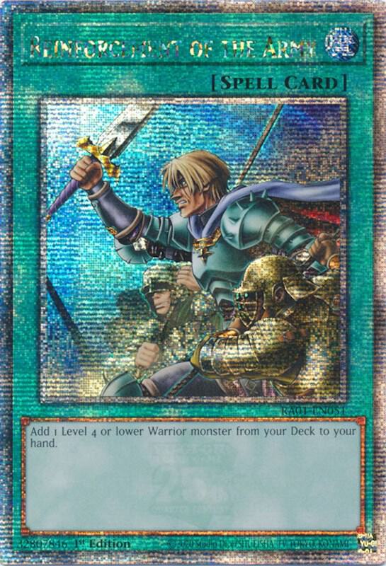 Yu-Gi-Oh!: Reinforcement of the Army (Quarter Century Secret Rare) - 25th Anniversary Rarity Collection - VGMX