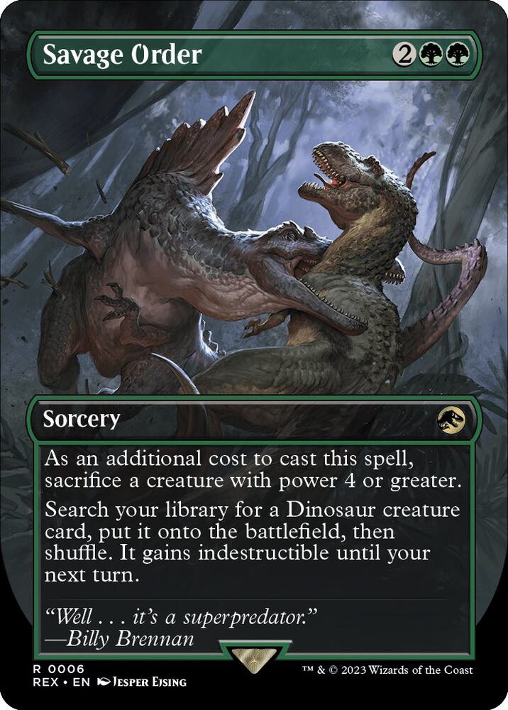 Magic: The Gathering: Savage Order (Borderless) - Universes Beyond: Jurassic World Collection - VGMX