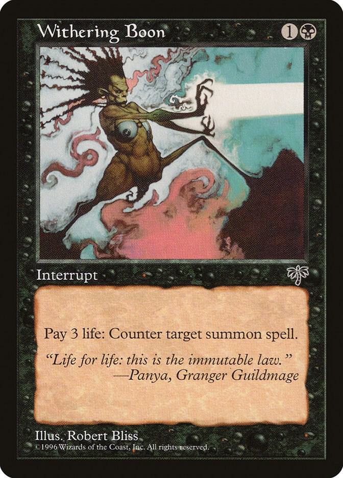 Magic: The Gathering: Withering Boon - Mirage - VGMX