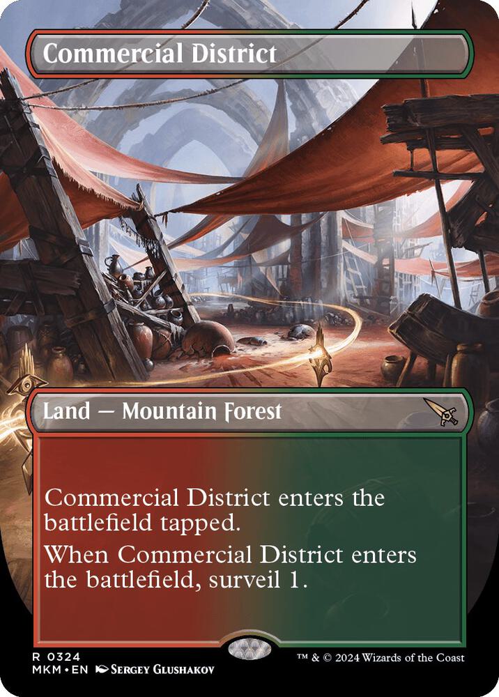 Magic: The Gathering: Commercial District (Borderless) - Murders at Karlov Manor