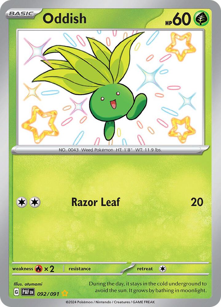 Pokémon: Oddish - 092/091 - SV: Paldean Fates - VGMX
