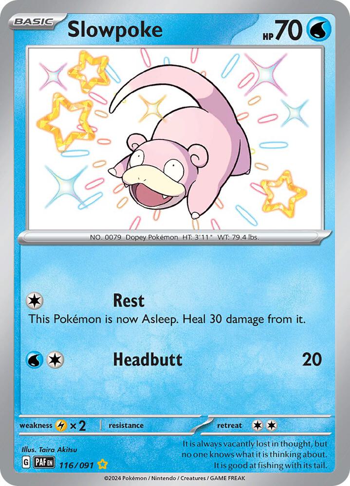 Pokemon: Slowpoke 116/091 - Paldean Fates - VGMX
