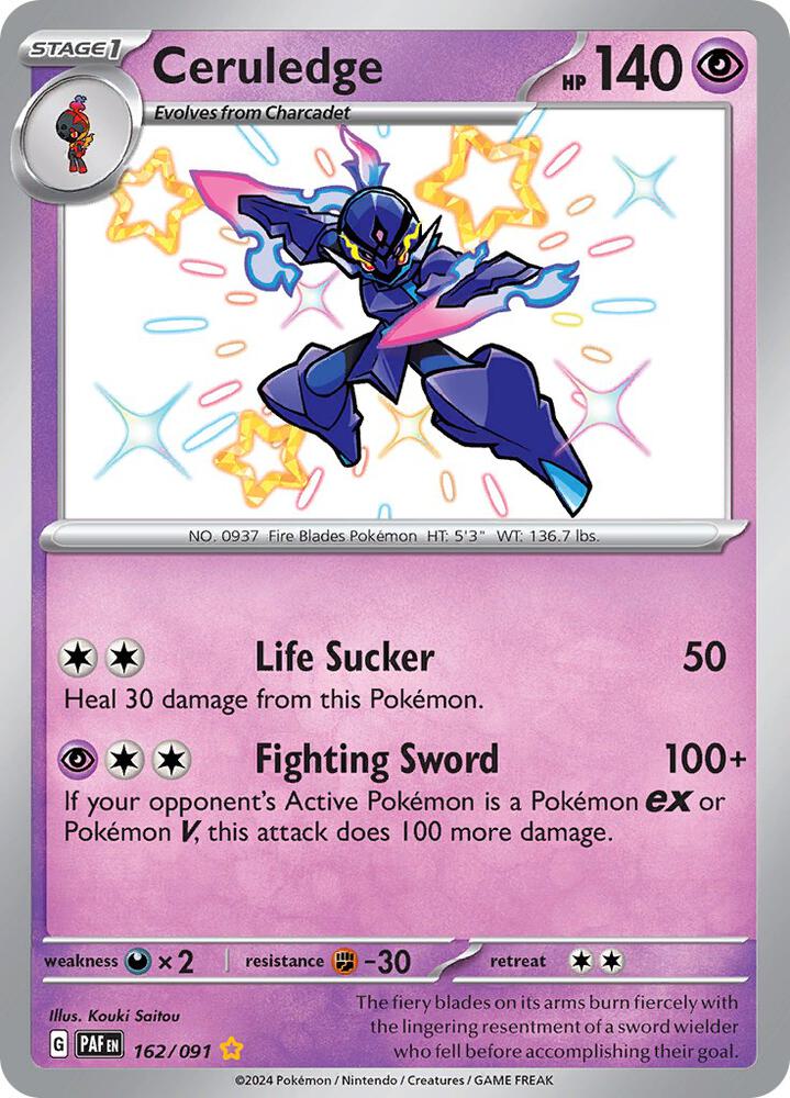 Pokémon: Ceruledge - 162/091 - SV: Paldean Fates - VGMX