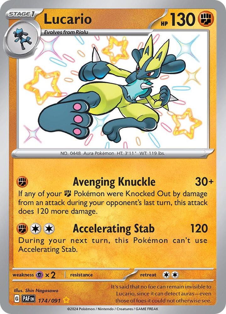 Pokemon: Lucario - 174/091 - SV: Paldean Fates - VGMX
