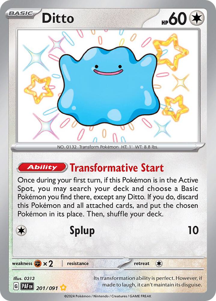 Pokemon: Ditto 201/091 - Paldean Fates - VGMX