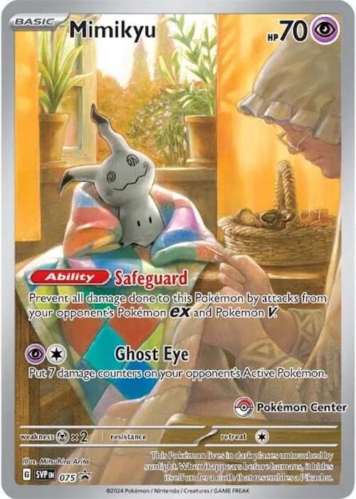 Pokemon: Mimikyu - 075 (Pokemon Center Exclusive) - SV: Scarlet & Violet Promo Cards - VGMX