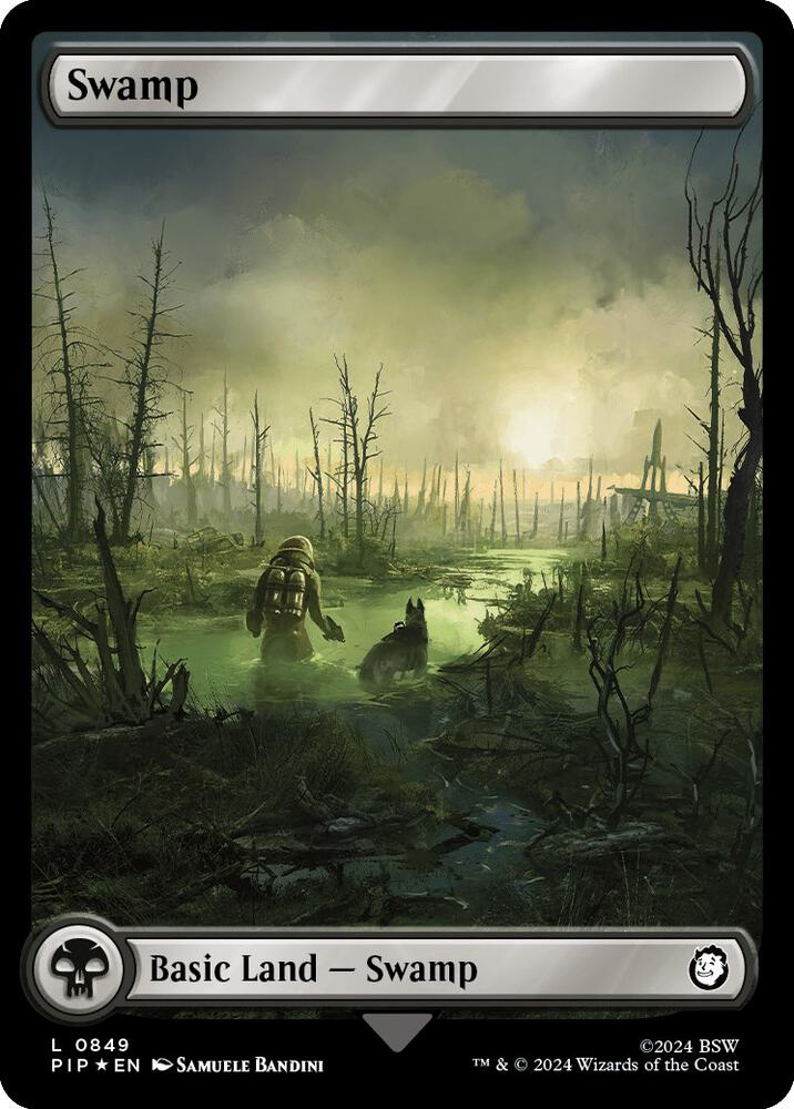 Magic: The Gathering: Swamp (0849) (Surge Foil) - Universes Beyond: Fallout - VGMX