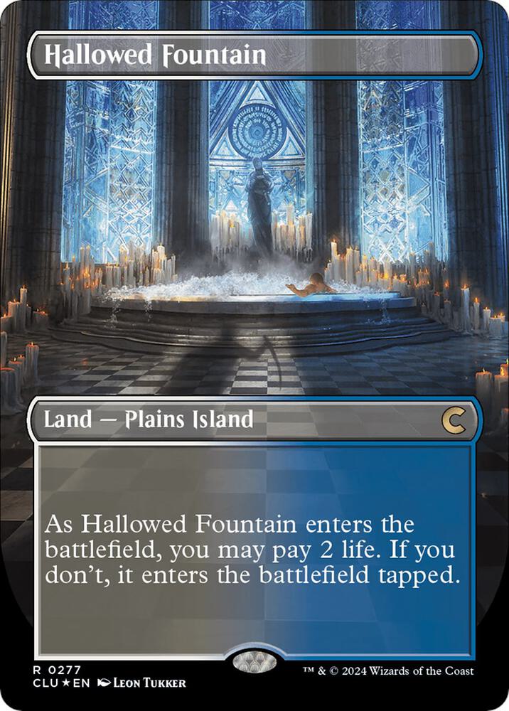 Hallowed Fountain (Borderless) - Ravnica: Clue Edition (CLU)