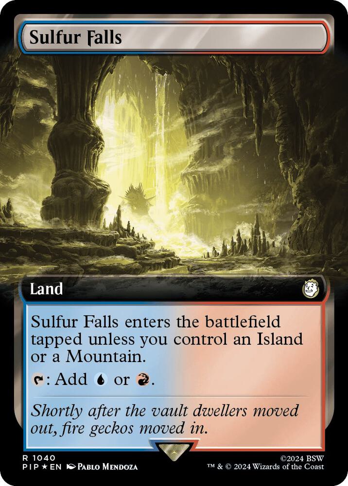 Magic: The Gathering: Sulfur Falls (Extended Art) (Surge Foil) - Universes Beyond: Fallout - VGMX