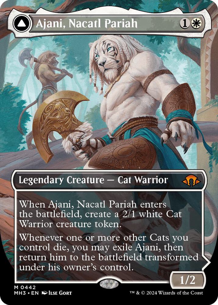 Ajani, Nacatl Pariah (Borderless) - Modern Horizons 3