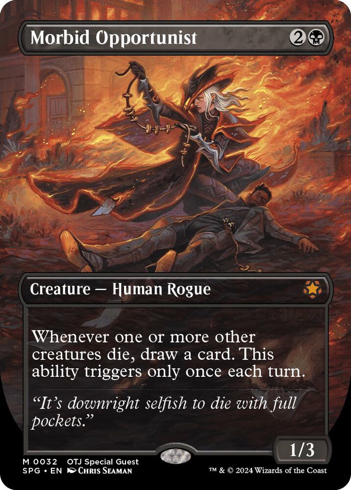 Magic: The Gathering: Morbid Opportunist (Borderless) - Special Guests - VGMX