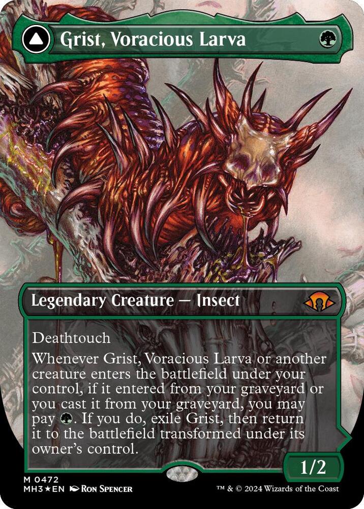 Grist, Voracious Larva (Borderless) (Textured Foil) - Modern Horizons 3