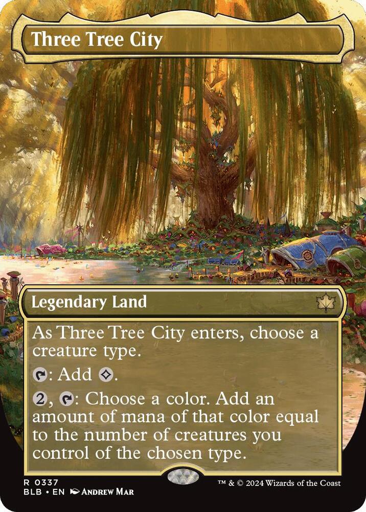 Three Tree City (Borderless) (0337) (Foil) - Bloomburrow