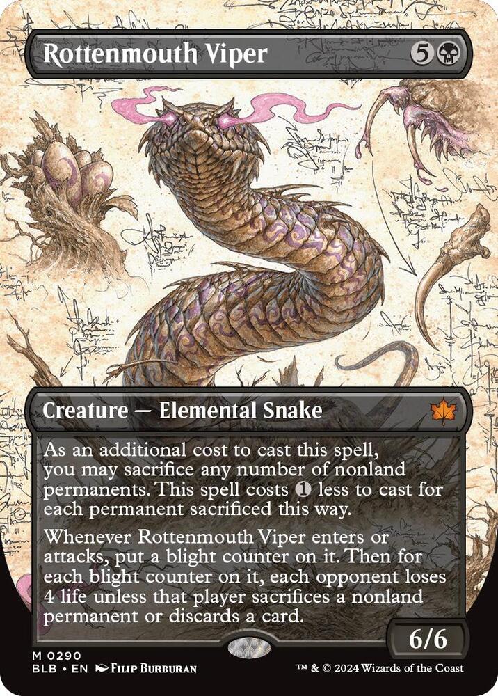 Magic: The Gathering: Rottenmouth Viper (Borderless) - Bloomburrow - VGMX