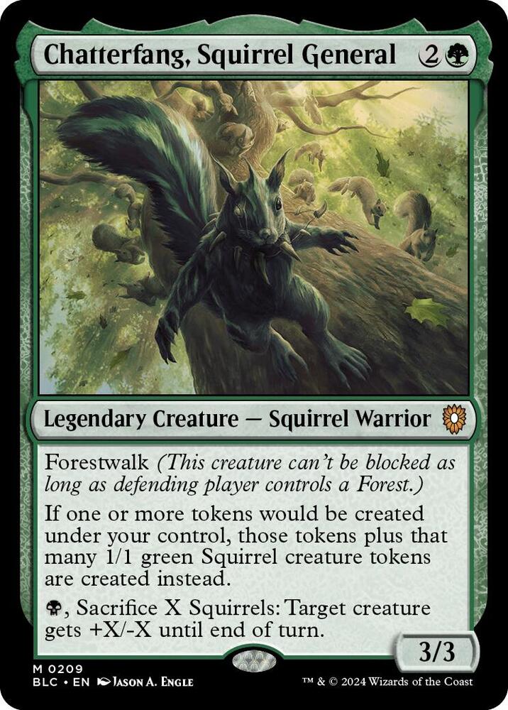 Magic: The Gathering: Chatterfang, Squirrel General - Commander: Bloomburrow - VGMX