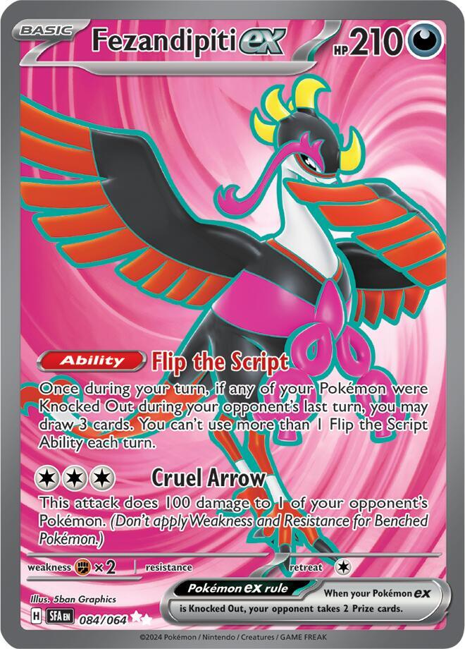 Pokemon: Fezandipiti ex 084/064 - Shrouded Fable - VGMX