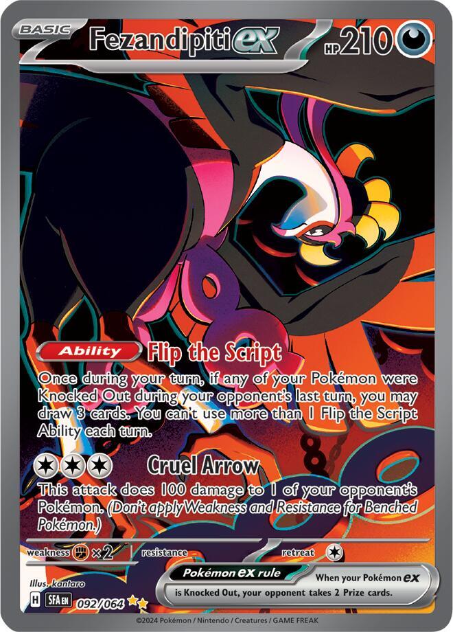 Pokemon: Fezandipiti ex 092/064 - Shrouded Fable - VGMX