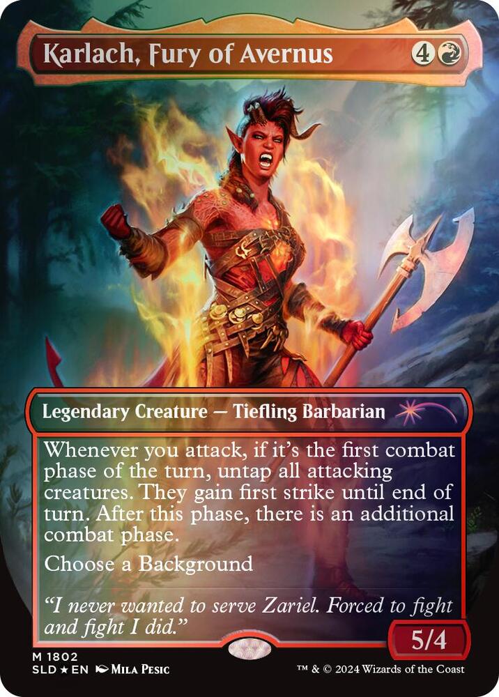 Magic: The Gathering: Karlach, Fury of Avernus (Rainbow Foil) - Secret Lair Drop Series - VGMX