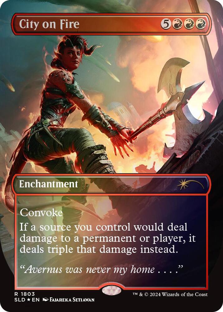 Magic: The Gathering: City on Fire (Rainbow Foil) - Secret Lair Drop Series - VGMX