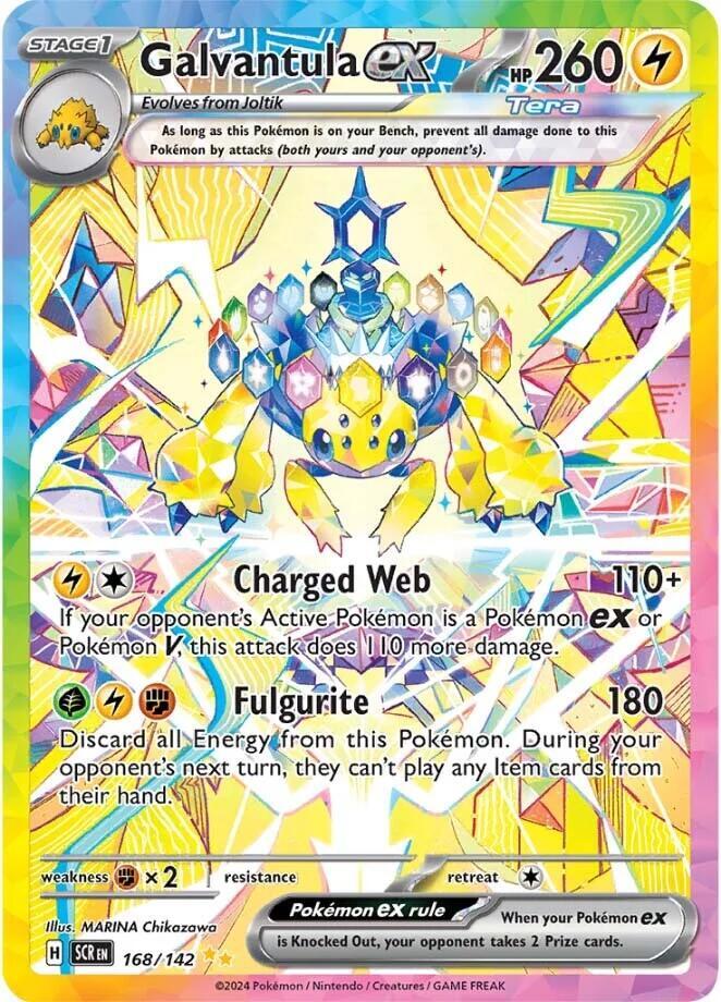 Pokemon: Galvantula ex - 168/142 - SV07: Stellar Crown - VGMX