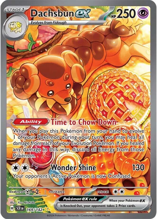 Pokemon: Dachsbun ex - 169/142 - Stellar Crown - VGMX