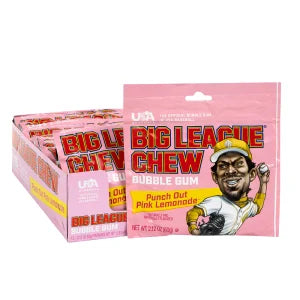 Big League Chew Punch Out Pink Lemonade 2.12oz - VGMX
