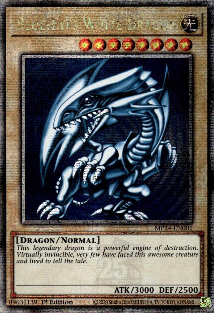 Blue-Eyes White Dragon (Quarter Century Secret Rare) - 25th Anniversary Tin: Dueling Mirrors