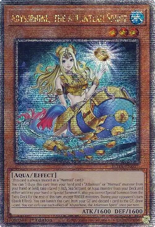 Yu-Gi-Oh!: Abyssrhine, the Atlantean Spirit (Quarter Century Secret Rare) - Rage of the Abyss
